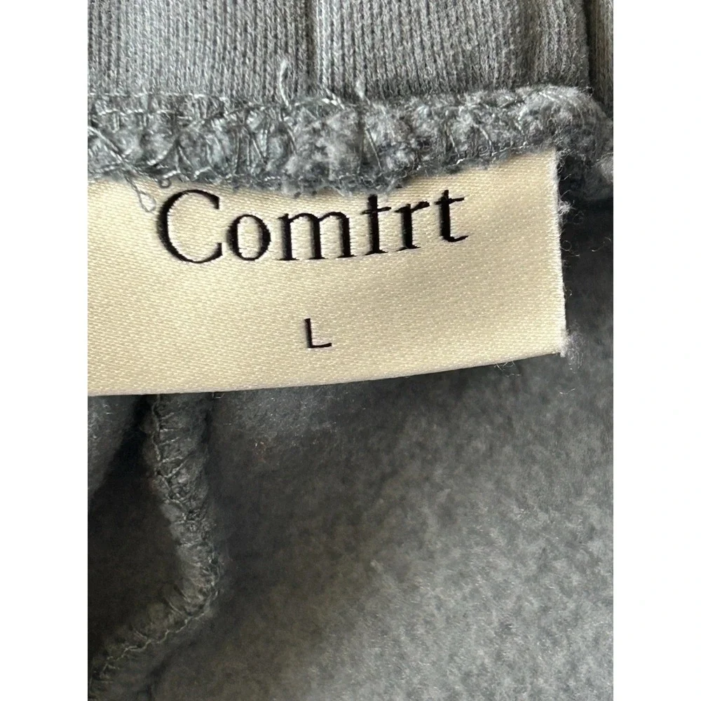 Comfrt Fleece Jogger Sweatpants Unisex Adult L Blue Pockets - Picture 4 of 5